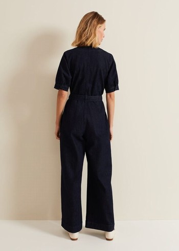 Phase Eight Florisa Denim Jumpsuit Wash Canada | UEQGAF-413